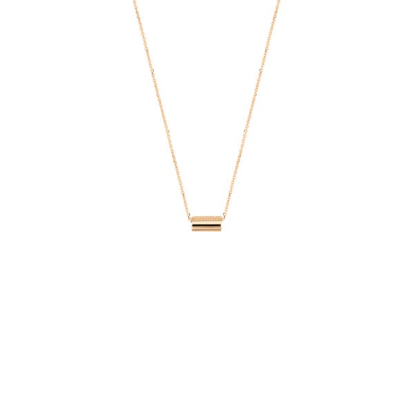 Collier Ginette NY Mini Straw en or rose