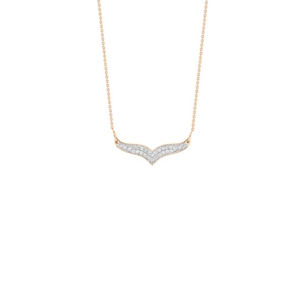 Collier Ginette NY Mini Wise en or rose et diamants - Soldat_PL