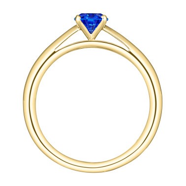Solitaire Lepage Promesse en or jaune et saphir