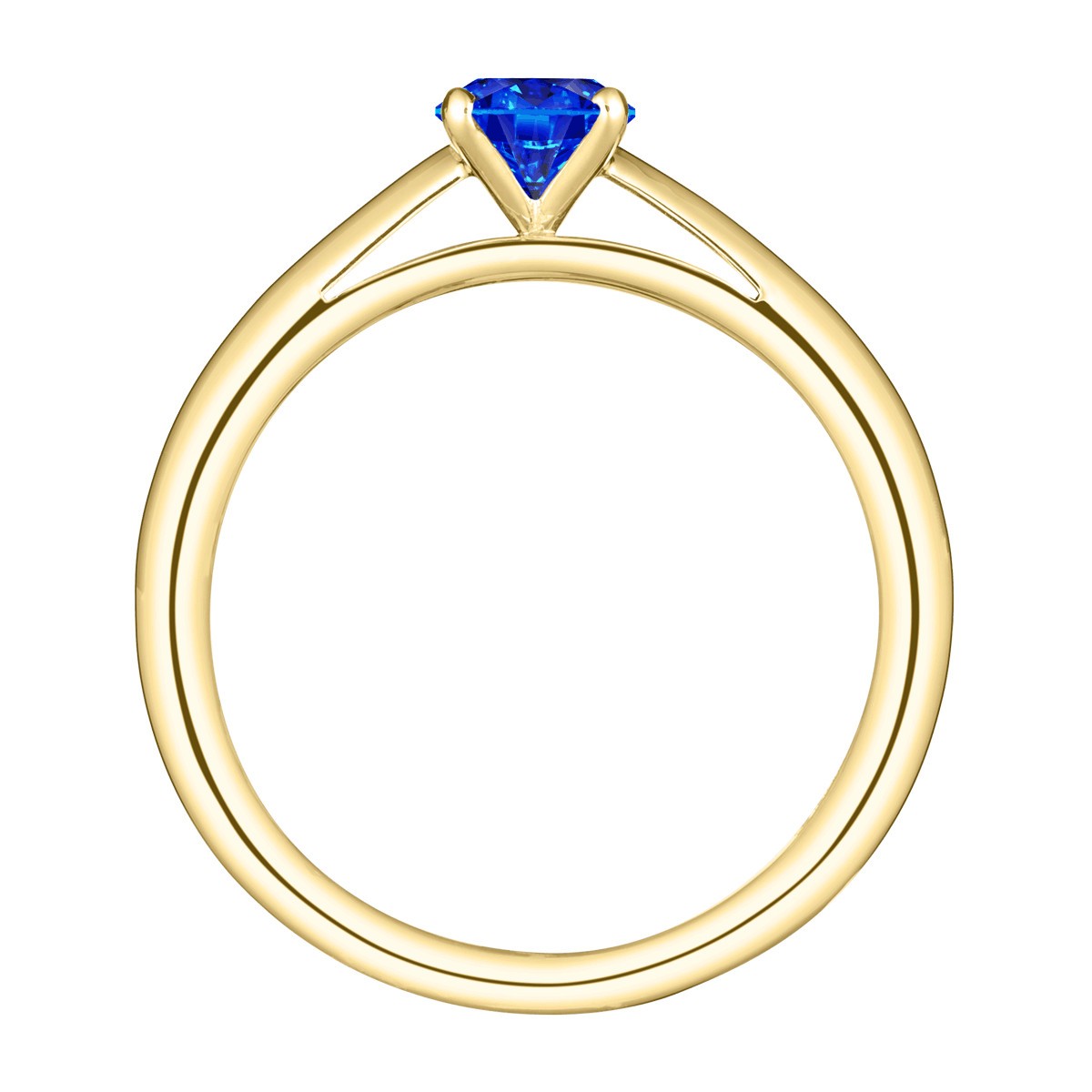 Solitaire Lepage Promesse en or jaune et saphir