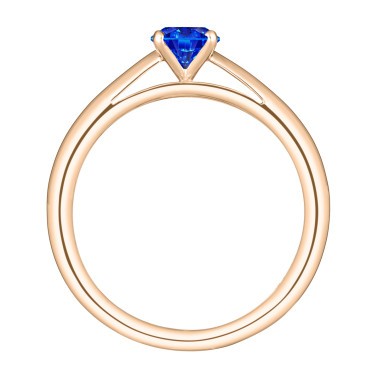 Solitaire Lepage Promesse en or rose et saphir