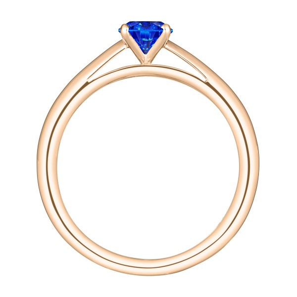 Solitaire Lepage Promesse en or rose et saphir