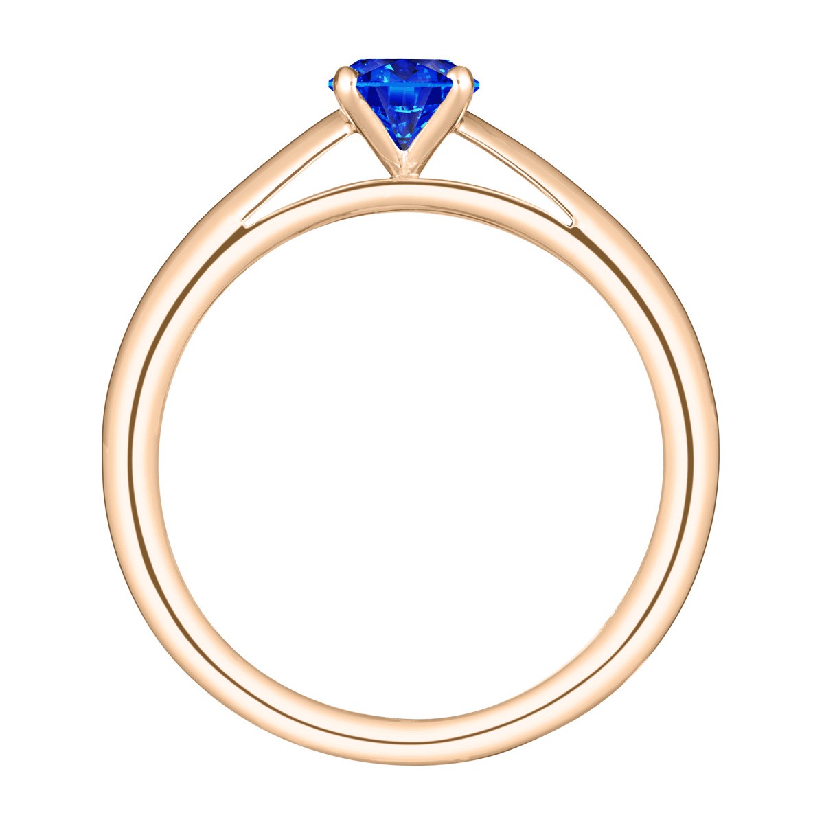 Solitaire Lepage Promesse en or rose et saphir