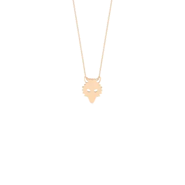 Collier Ginette NY Mini Wolf en or rose - Soldat_PL