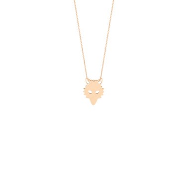 Collier Ginette NY Mini Wolf en or rose