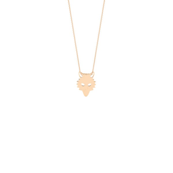 Collier Ginette NY Mini Wolf en or rose - Soldat_PL