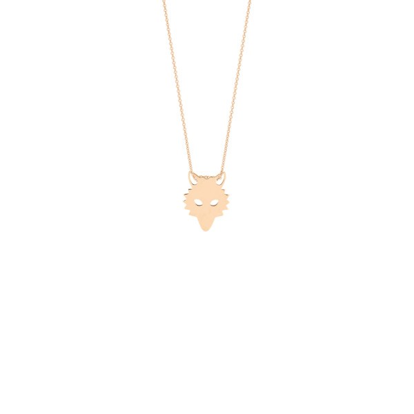 Collier Ginette NY Mini Wolf en or rose - Soldat_PL