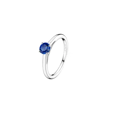 Solitaire Lepage Promesse en or blanc et saphir