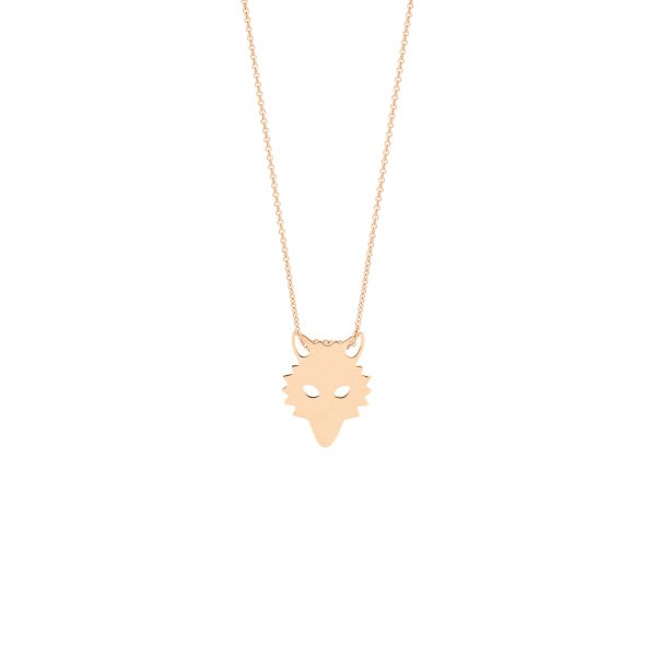 Collier Ginette NY Mini Wolf en or rose - Soldat