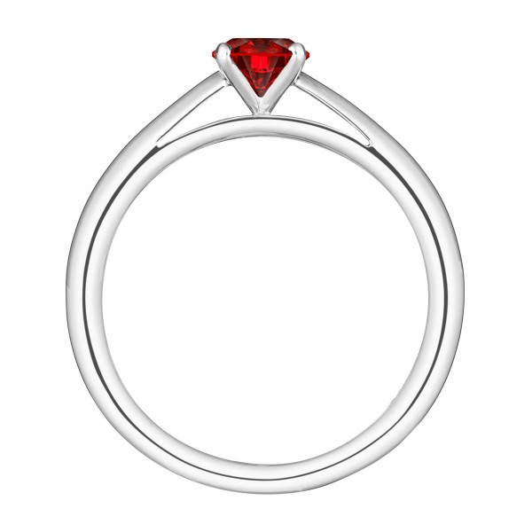 Solitaire Lepage Promesse en or blanc et rubis