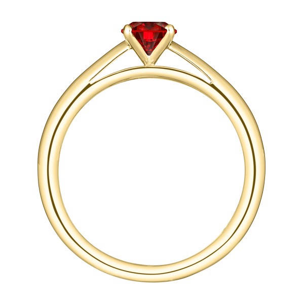 Solitaire Lepage Promesse en or jaune et rubis