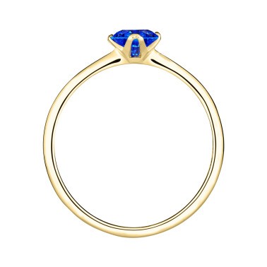 Solitaire Lepage Idylle en or jaune et saphir