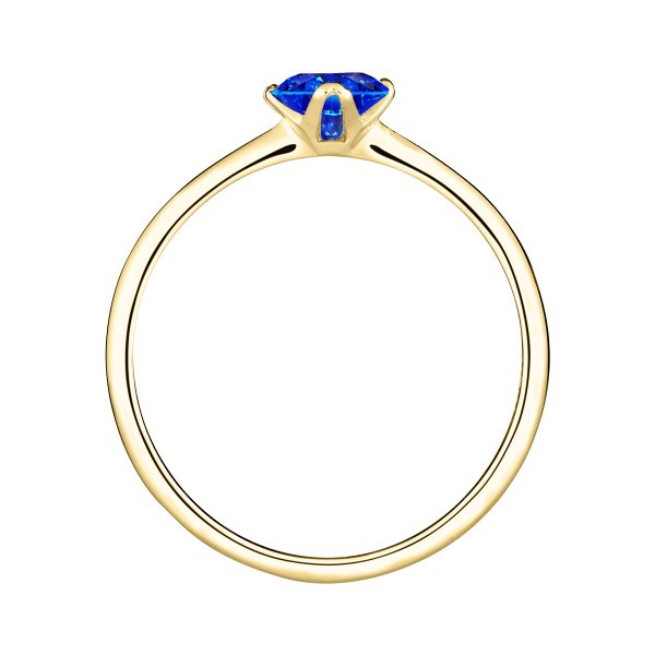 Solitaire Lepage Idylle en or jaune et saphir