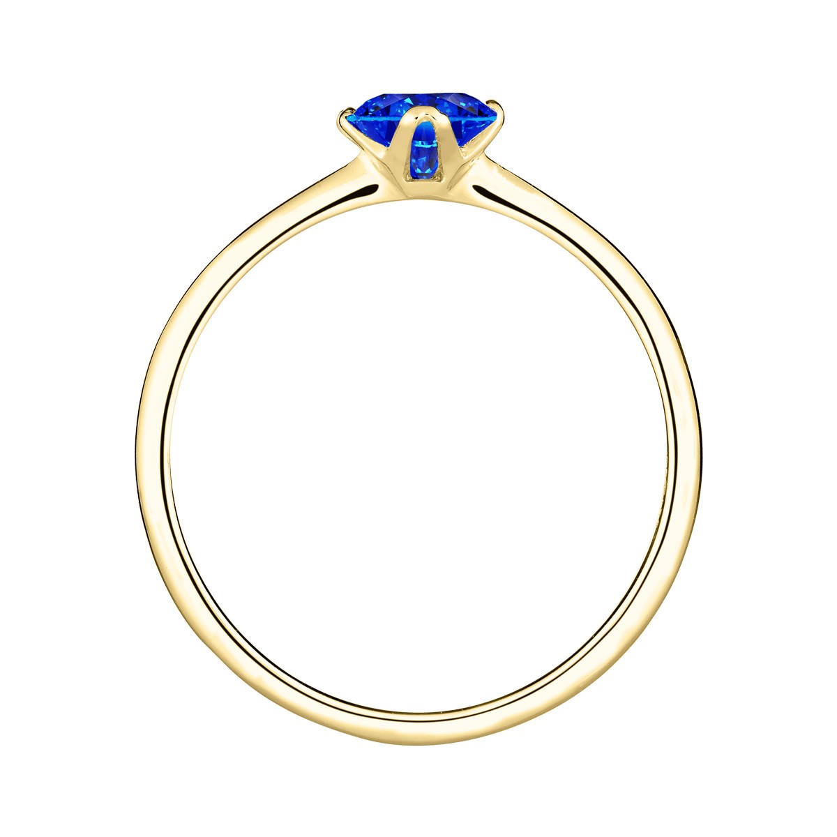 Solitaire Lepage Idylle en or jaune et saphir