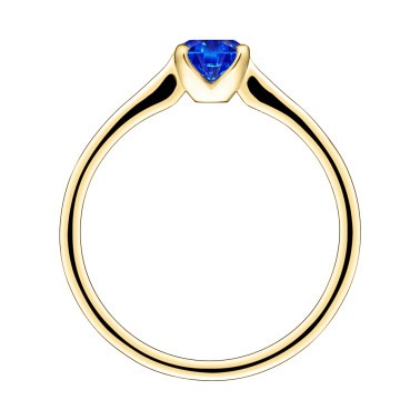 Solitaire Lepage Désir en or jaune et saphir