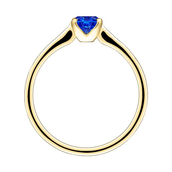 Solitaire Lepage Désir en or jaune et saphir