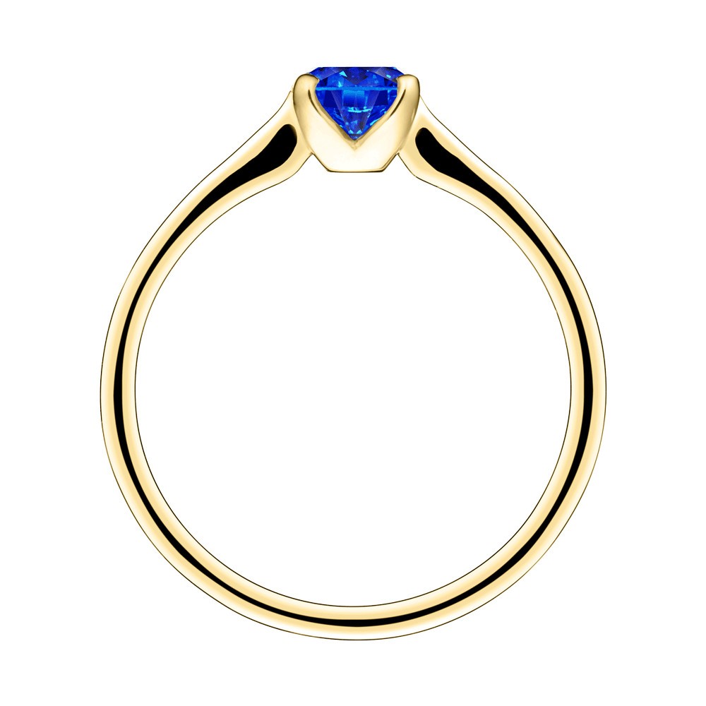 Solitaire Lepage Désir en or jaune et saphir