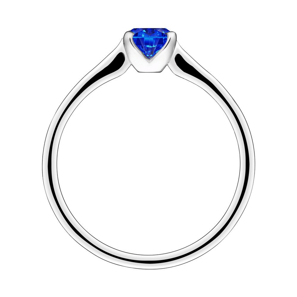 Solitaire Lepage Désir en or blanc et saphir