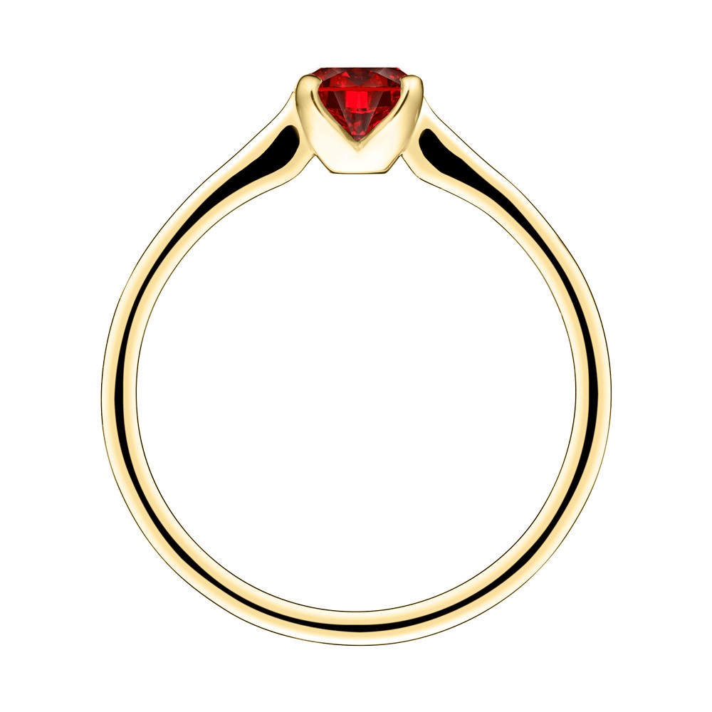 Solitaire Lepage Désir en or jaune et rubis