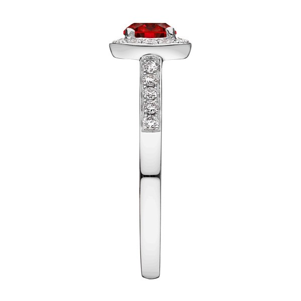 Solitaire Lepage Coquette en or blanc rubis et diamants