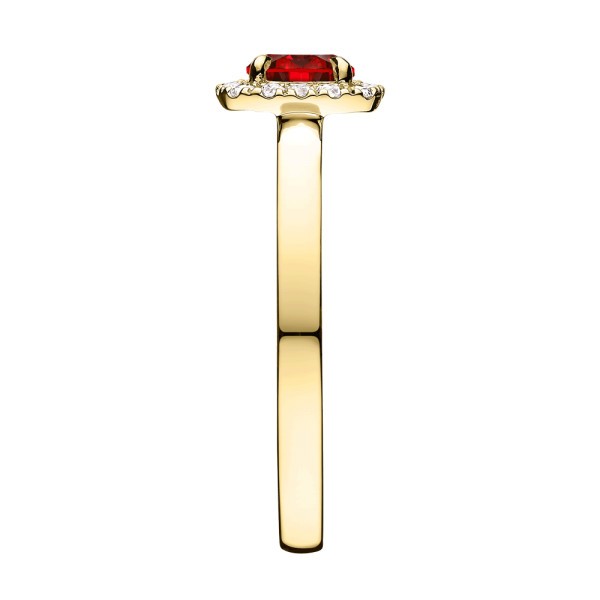 Solitaire Lepage Jolie-Rose en or jaune rubis et diamants