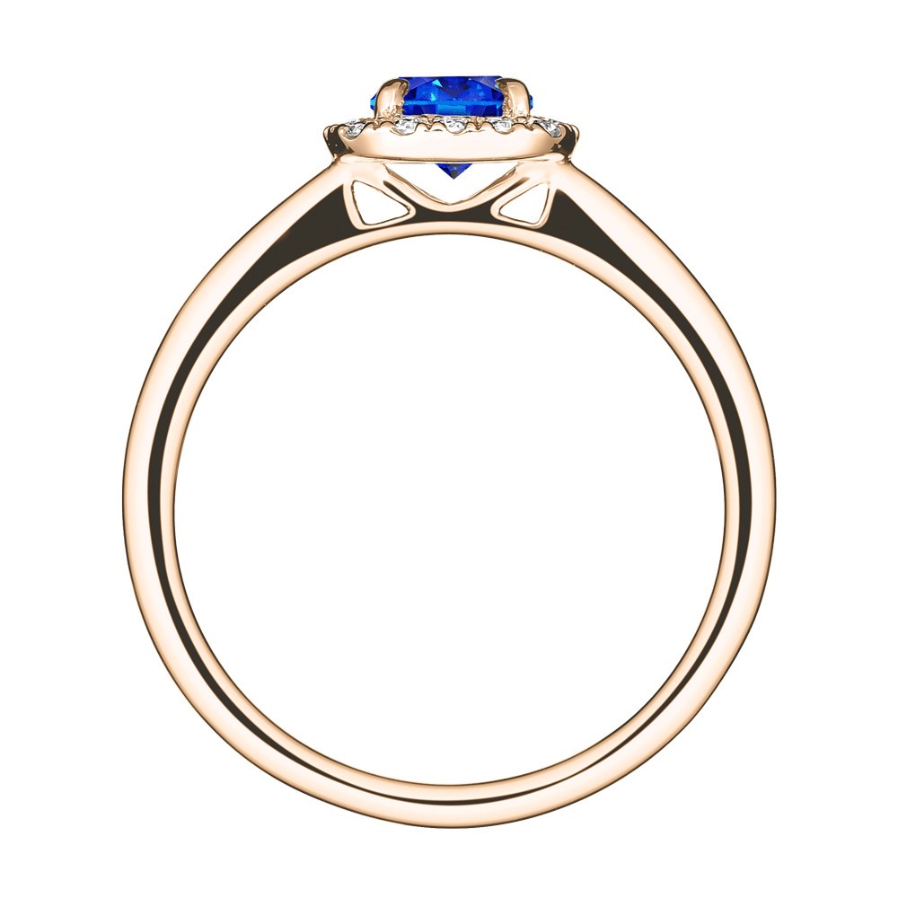 JolieRose engagement ring in rose gold, sapphire and diamonds LEPAGE