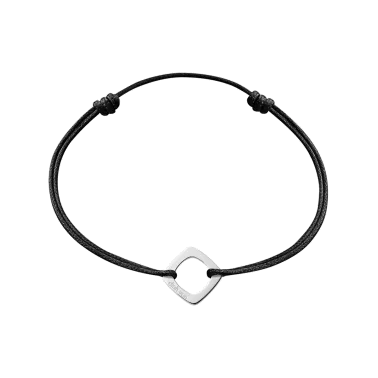 Bracelet Dinh Van Impression petit modèle en or blanc sur cordon - SOLDAT