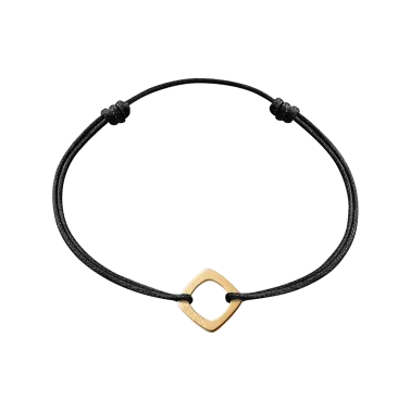 Bracelet Dinh Van Impression petit modèle en or jaune sur cordon - SOLDAT