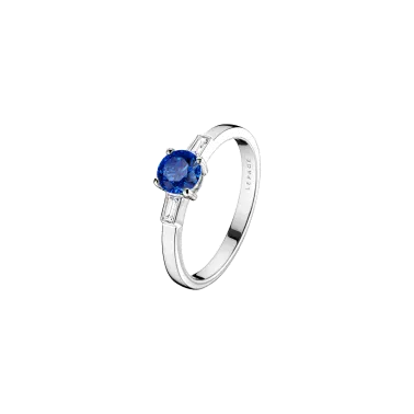 Solitaire Lepage Albert en or blanc saphir et diamants