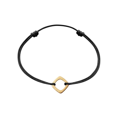 Bracelet Dinh Van Impression petit modèle en or jaune sur cordon - SOLDAT PL
