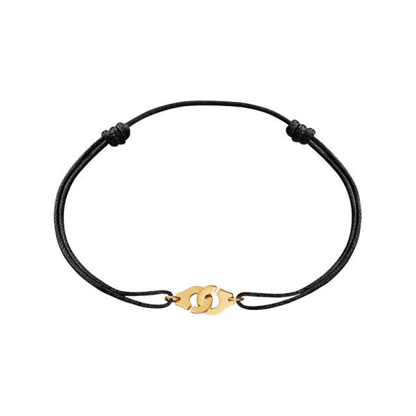 Bracelet Dinh Van Menottes R8 en or jaune sur cordon