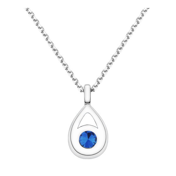 Collier Lepage Clyde en or blanc et saphir