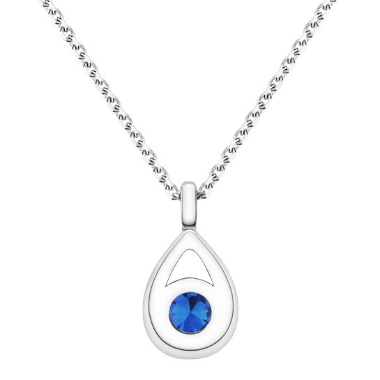 Collier Lepage Clyde en or blanc et saphir