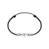 Bracelet Dinh Van Menottes R8 en or blanc sur cordon