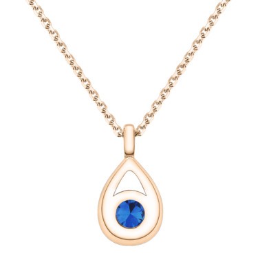 Collier Lepage Clyde en or rose et saphir