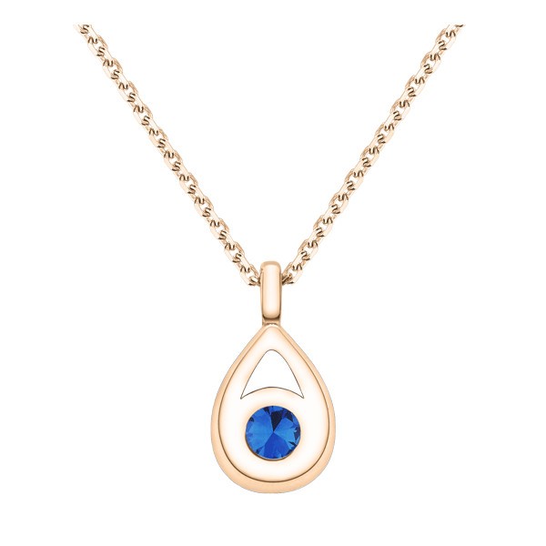 Collier Lepage Clyde en or rose et saphir