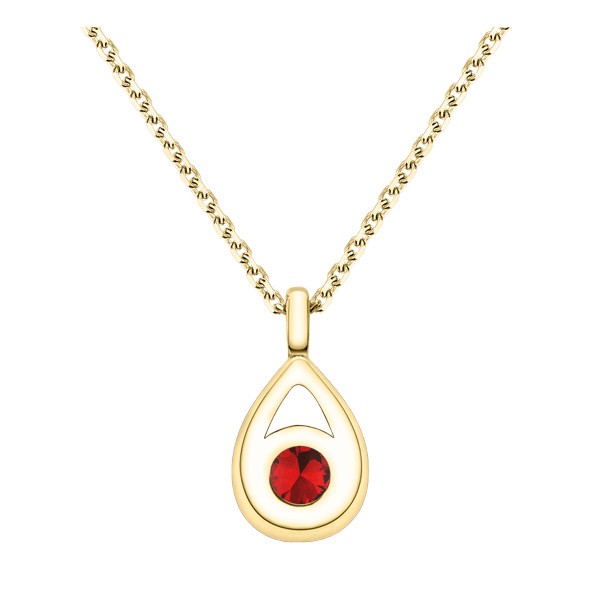 Collier Lepage Clyde en or jaune et rubis