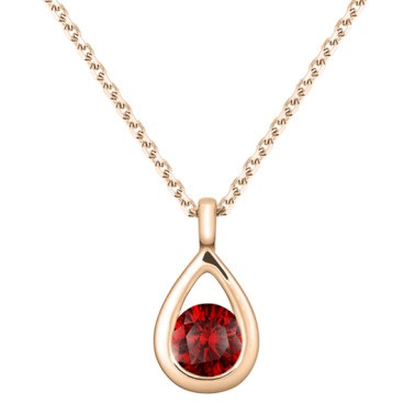 Collier Lepage Clyde en or rose et rubis