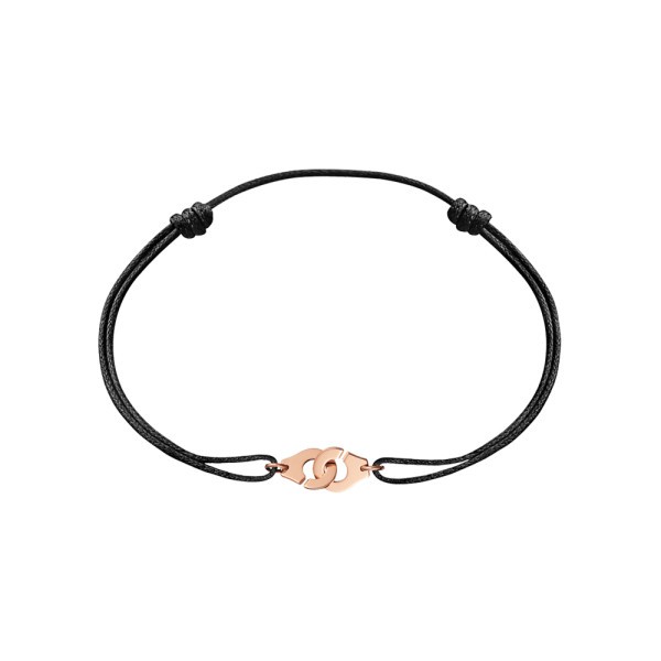 Bracelet Dinh Van Menottes R8 en or rose sur cordon - SOLDAT PL