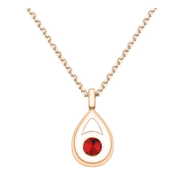 Collier Lepage Clyde en or rose et rubis