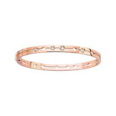 Bracelet Dinh Van Pulse en or rose et diamants