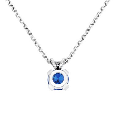 Collier Lepage Présage en or blanc et saphir