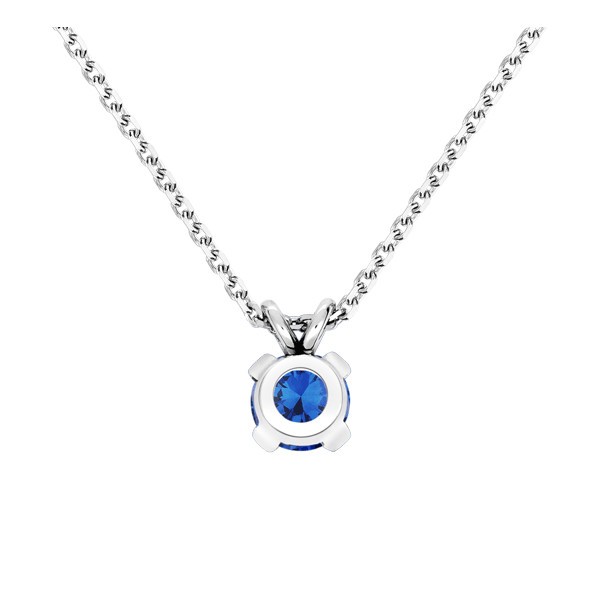 Collier Lepage Présage en or blanc et saphir