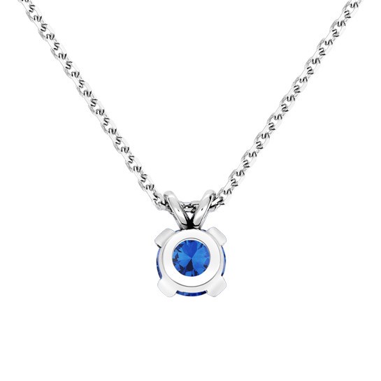 Collier Lepage Présage en or blanc et saphir