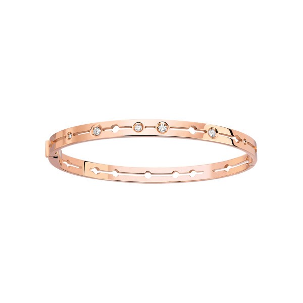 Bracelet Dinh Van Pulse en or rose et diamants