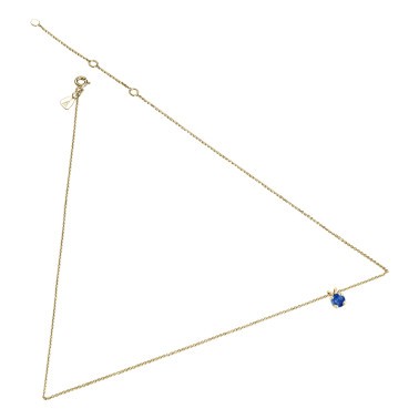 Collier Lepage Présage en or jaune et saphir