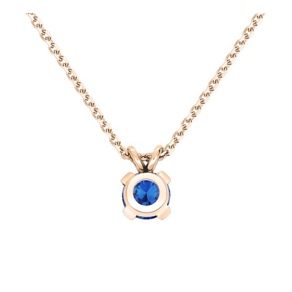 Collier Lepage Présage en or rose et saphir