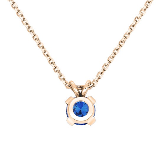 Collier Lepage Présage en or rose et saphir