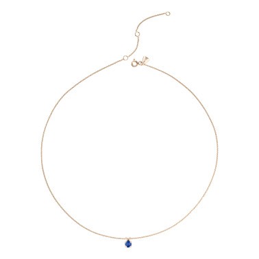 Collier Lepage Présage en or rose et saphir