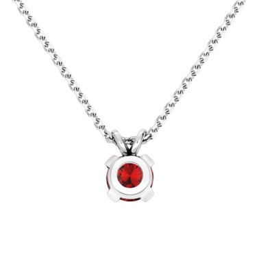 Collier Lepage Présage en or blanc et rubis